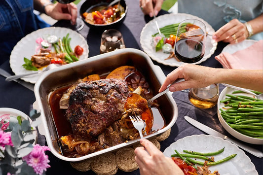 Slow-cooked Lamb Shoulder made in the Ultimate Roaster