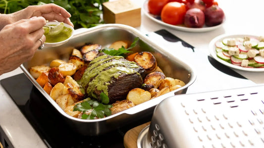 Beef roast cooked in the Ultimate Roaster